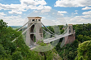 Clifton Suspension Bridge spanning the River Avon, Bristol