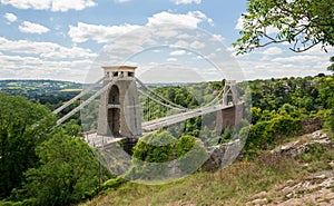 Clifton Suspension Bridge spanning the River Avon, Bristol