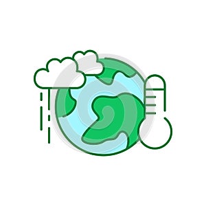 Climate action color icon. Corporate social responsibility