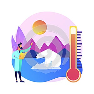 Climate change abstract concept vector illustration.