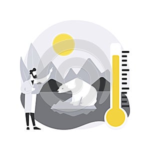 Climate change abstract concept vector illustration.