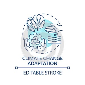 Climate change adaptation concept icon