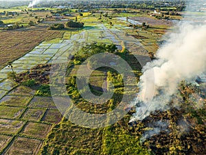 Agriculture burning release carbon dioxide (CO2) emissions and other greenhouse gases (GHG) that contribute to photo