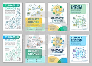 Climate change brochure template layout