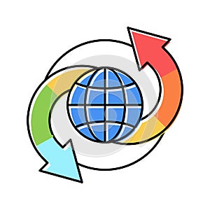 climate change color icon vector illustration