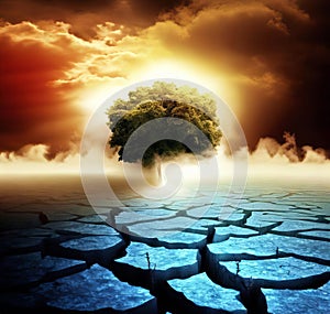 Climate change drought land