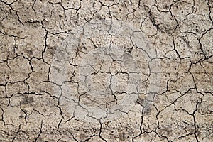 Climate change, Dry cracked earth background. Cracks in the ground texture.