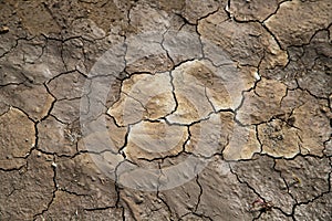 Climate change, Dry cracked earth background. Cracks in the ground texture.