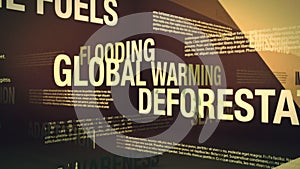 Climate change, global warming and related terms.