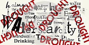 Climate change and global warming, word cloud, vector illustration