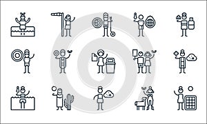 climate change line icons. linear set. quality vector line set such as solar energy, co, warming, agriculture, desertification, photo