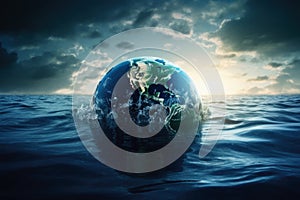 Climate change makes planet Earth drowning