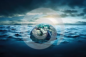 Climate change makes planet Earth drowning