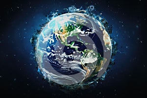 Climate change makes planet Earth drowning