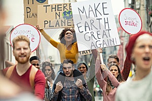 Climate change protest