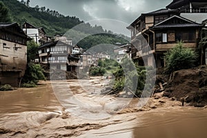 climate change-related natural disasters and their consequences, such as flooding and landslides