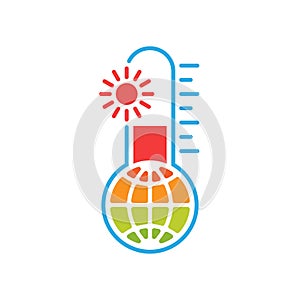 Climate change sign isolated on white background