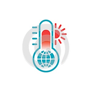 Climate change sign isolated on white background