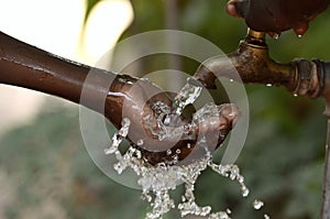 Climate Change Symbol: Handful Of Water Scarsity for Africa Symbol photo