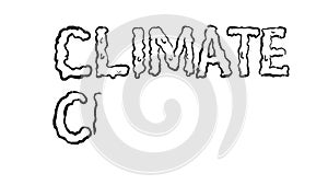 Climate Change Text Drawing Time Lapse 2D Animation