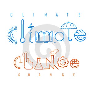 Climate Change Typograph