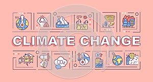 Climate change word concepts banner