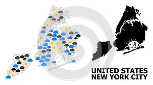 Climate Collage Map of New York City