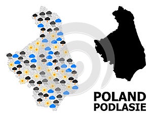 Climate Collage Map of Podlasie Province