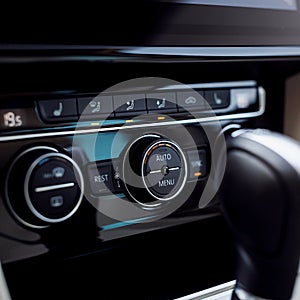 Climate control panel in a modern car.