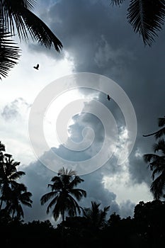 Climate couldy day in kerala photo