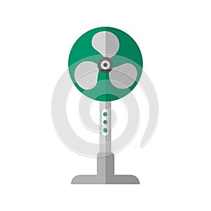 Climate electric fan for a comfortable microclimate in the house. Stock Vector illustration.