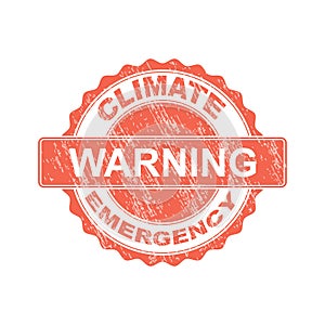 Climate emergency stamp. photo