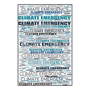 Climate Emergency Text Header Background Illustration photo