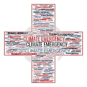 Climate Emergency Text Header Background Illustration photo