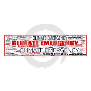 Climate Emergency Text Header Background Illustration photo