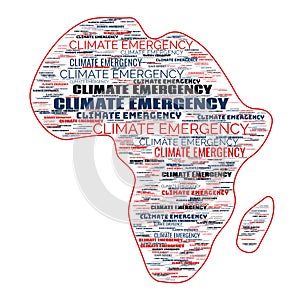 Climate Emergency Text Header Background Illustration photo