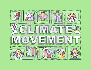 Climate movement word concepts banner