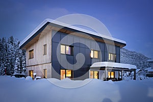 Climate-neutral solar house with self-sufficient and sustainable heating and hot water preparation photo