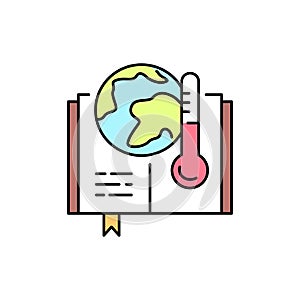 Climatology line icon. Isolated vector element.