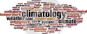 Climatology word cloud photo