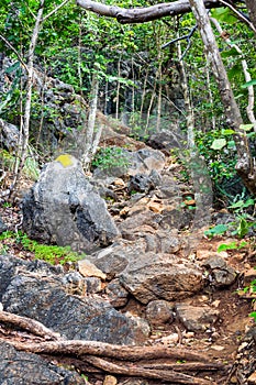 Climb path to Public attractions Khao Daeng Viewpoint in Khao Sa