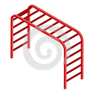 Climber bars icon, isometric style