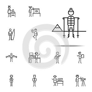 climber icon. hobbie icons universal set for web and mobile