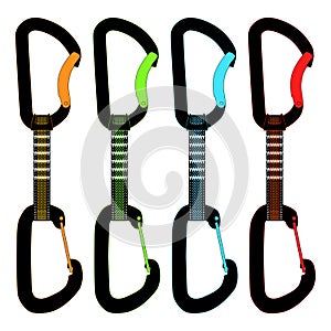 Climber quickdraws 4 colors