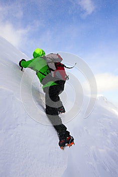 Climber on the ridge