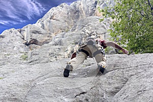 Climber on the rock