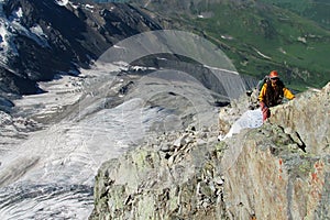 Climber on the rock