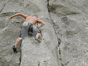 Climber on the rock