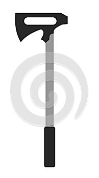 Climber`s axe. equipment. Design element for poster, card. Vector illustration. Flat cartoon vector illustration.