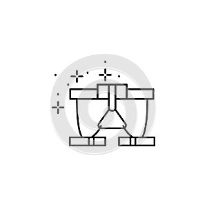 Climber safety system icon. Element of mountaineering icon